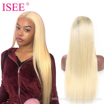 Transparent Lace Front 613 Blonde Human Hair Wigs With Baby Hair,Raw Virgin Long Hair Lace Frontal Wigs For Black Women